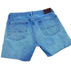 Polo R. Lauren Boyfriend Classic Fit Med Wash Faded Cutoff Jean Shorts Size 35